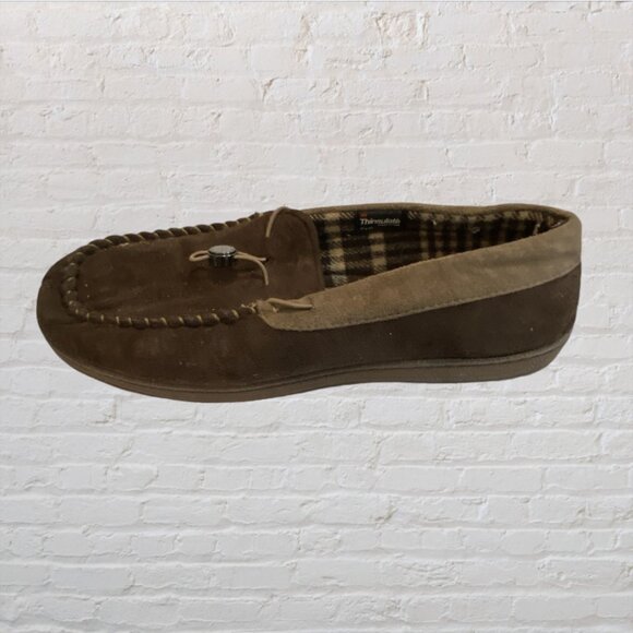 Men's House Shoe/Slipper, XL, Loafer Style, Rubber Sole, Adjustable for Width - Picture 4 of 12